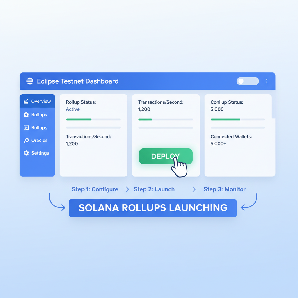 deploy button pressing on eclipse testnet dashboard, solana rollups launching