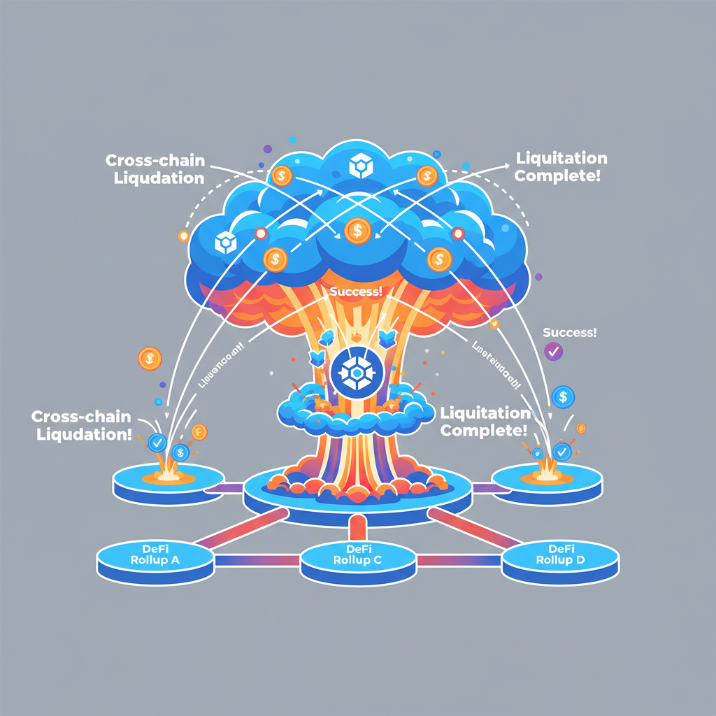 atomic explosion of successful cross-chain liquidations linking multiple DeFi rollups