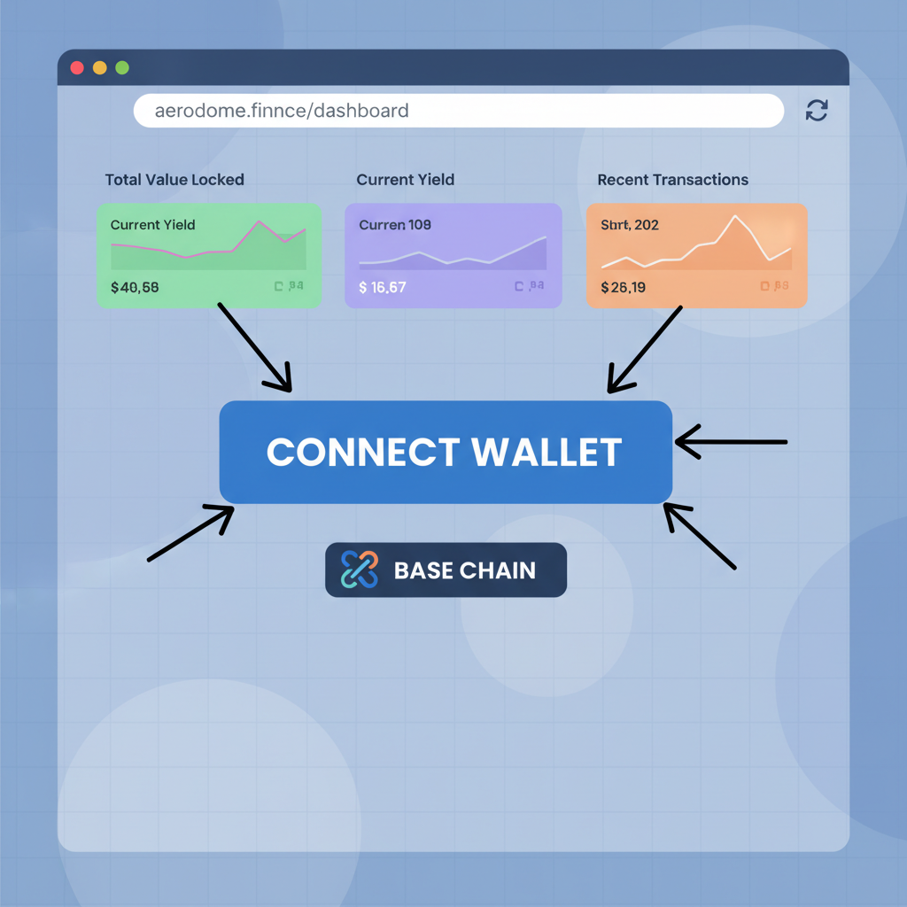 screenshot style aerodrome finance dashboard connect wallet button base chain
