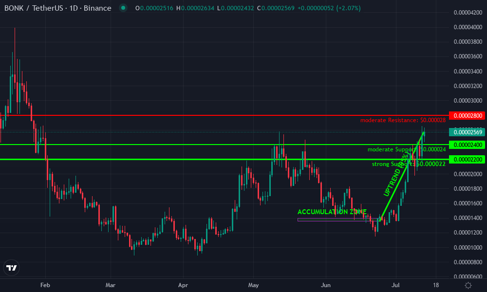 Bonk Technical Chart