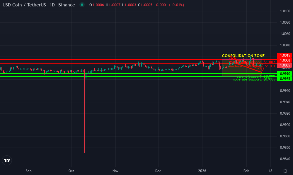 USD Coin Technical Chart by Market Analyst