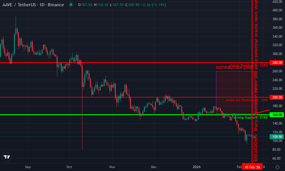 Aave Technical Chart by Market Analyst