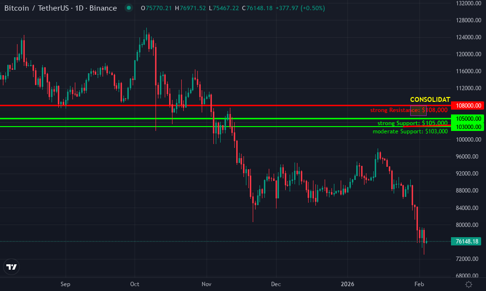 Bitcoin Technical Chart by Market Analyst
