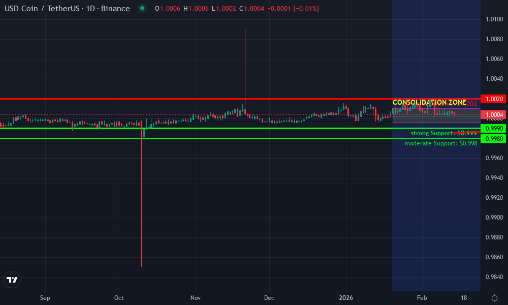 USD Coin Technical Chart by Market Analyst