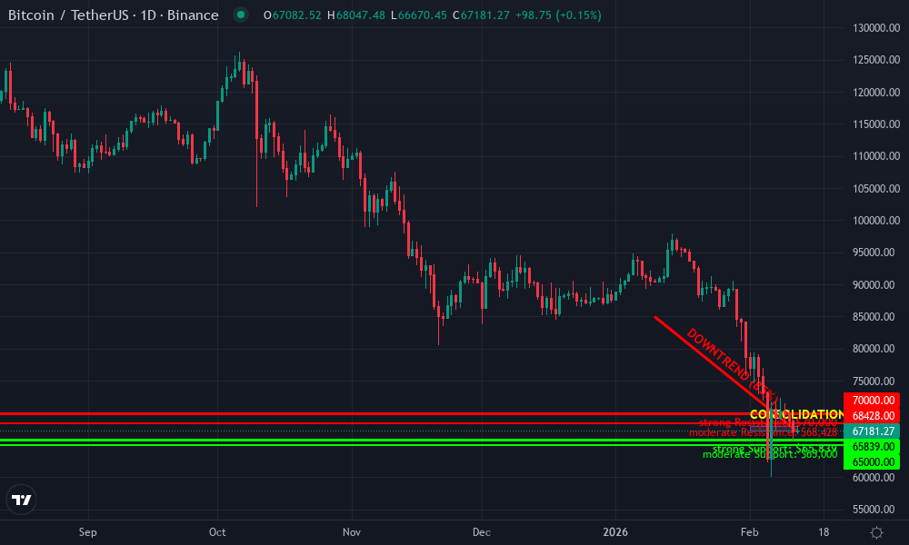 Bitcoin Technical Chart by Market Analyst