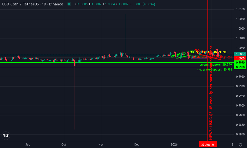 USD Coin Technical Chart by Market Analyst