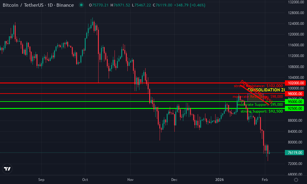Bitcoin Technical Chart by Market Analyst