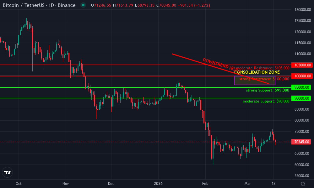 Bitcoin Technical Chart by Market Analyst