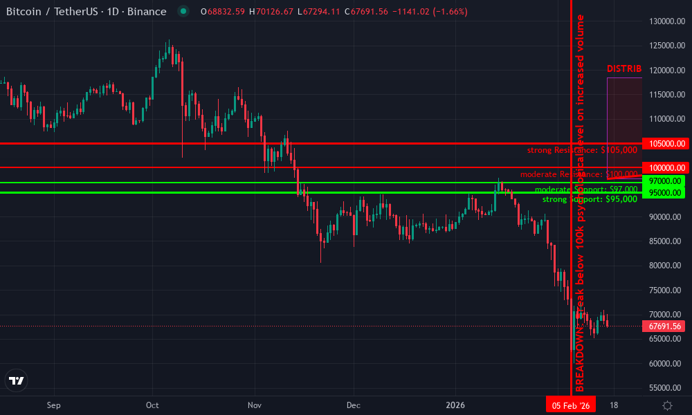 Bitcoin Technical Chart by Market Analyst