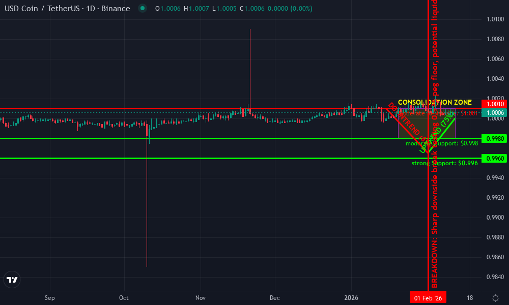 USDC/USDT Technical Chart by Market Analyst