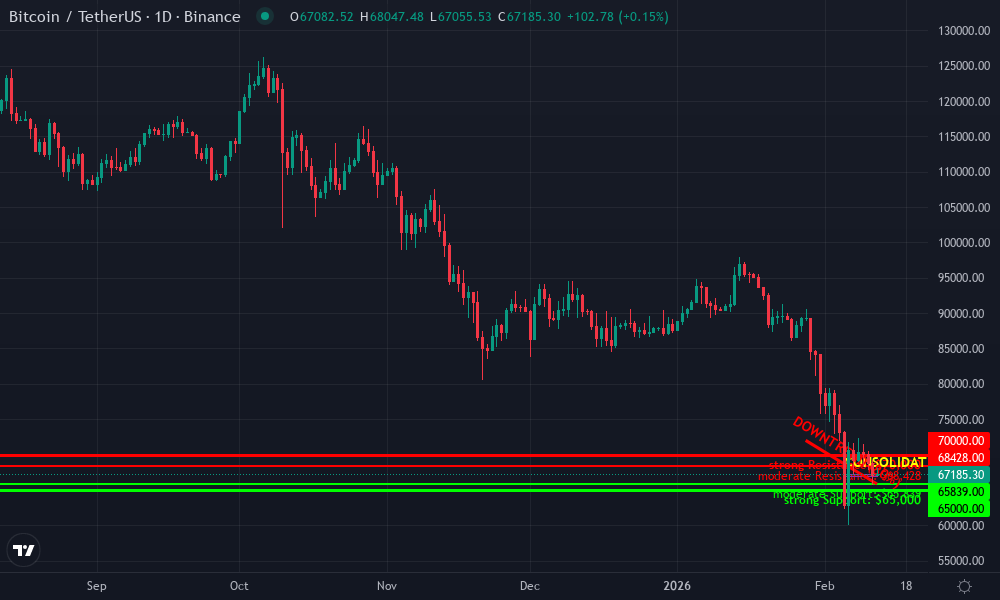 Bitcoin Technical Chart by Market Analyst