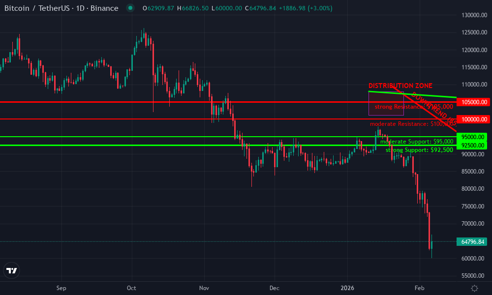 Bitcoin Technical Chart by Market Analyst