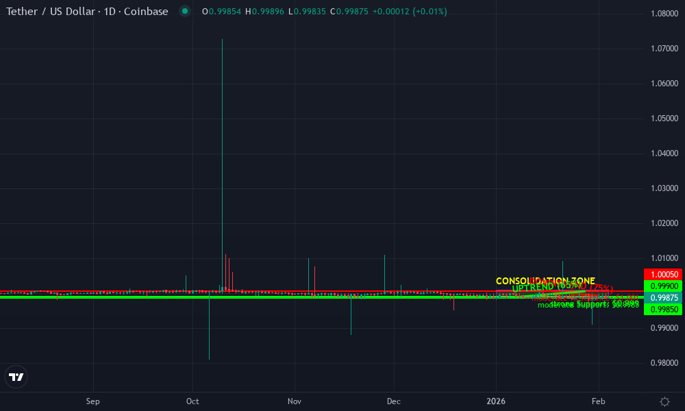 Tether USDT Technical Chart by Market Analyst