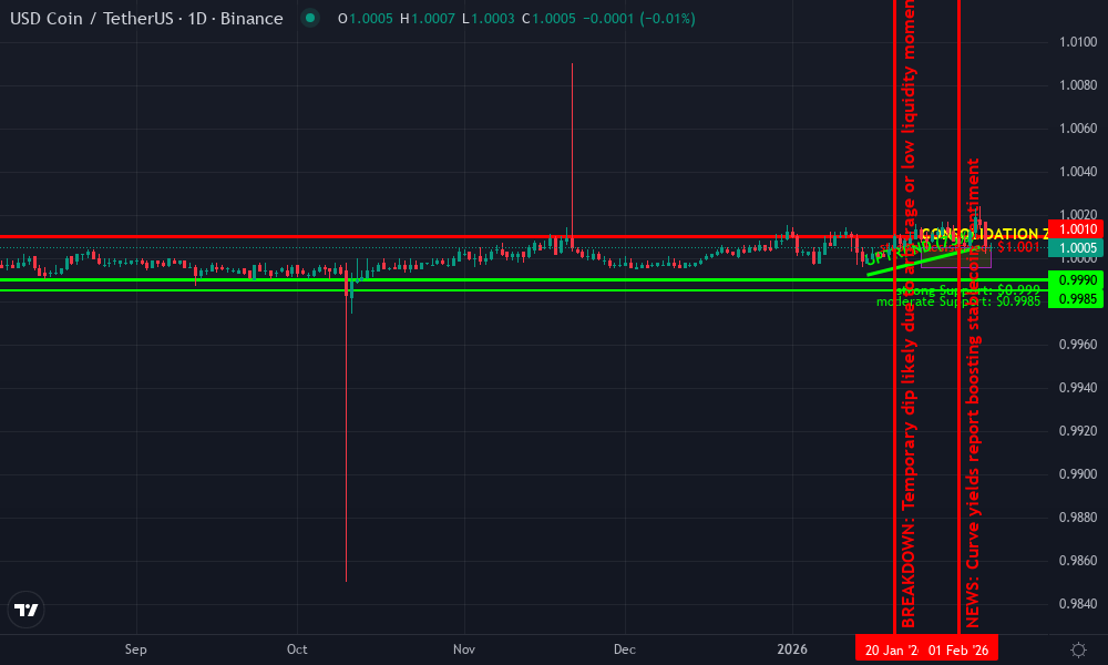 USDC/USDT Technical Chart by Market Analyst