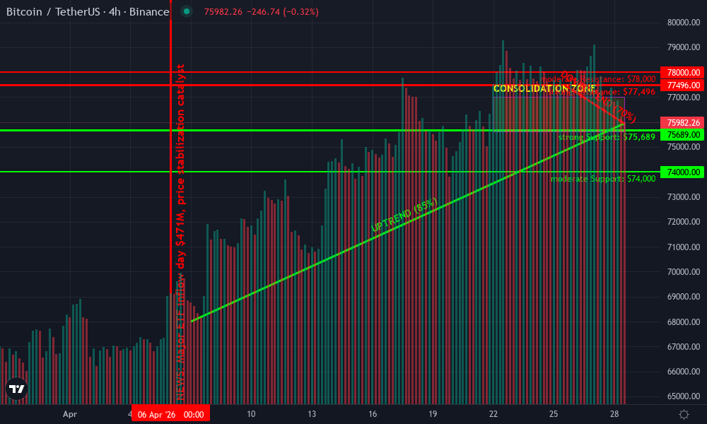 Bitcoin Technical Chart by Dexter Rowley