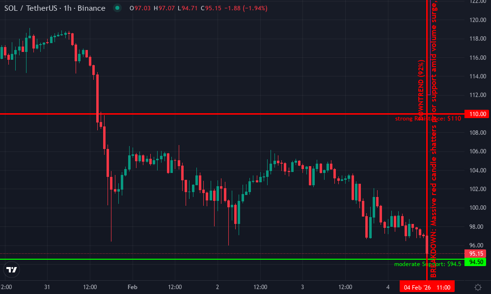 Solana Technical Chart by Emily Whitaker