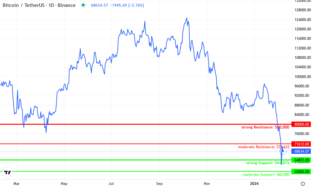 Bitcoin Technical Chart by Evan Whitmore