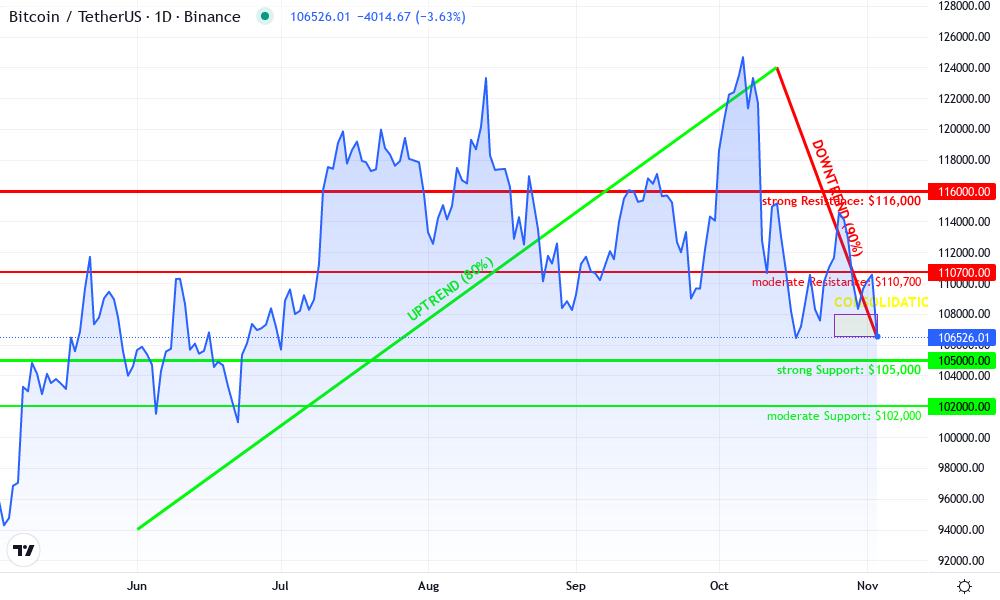 Bitcoin Technical Chart by Marcus Doyle
