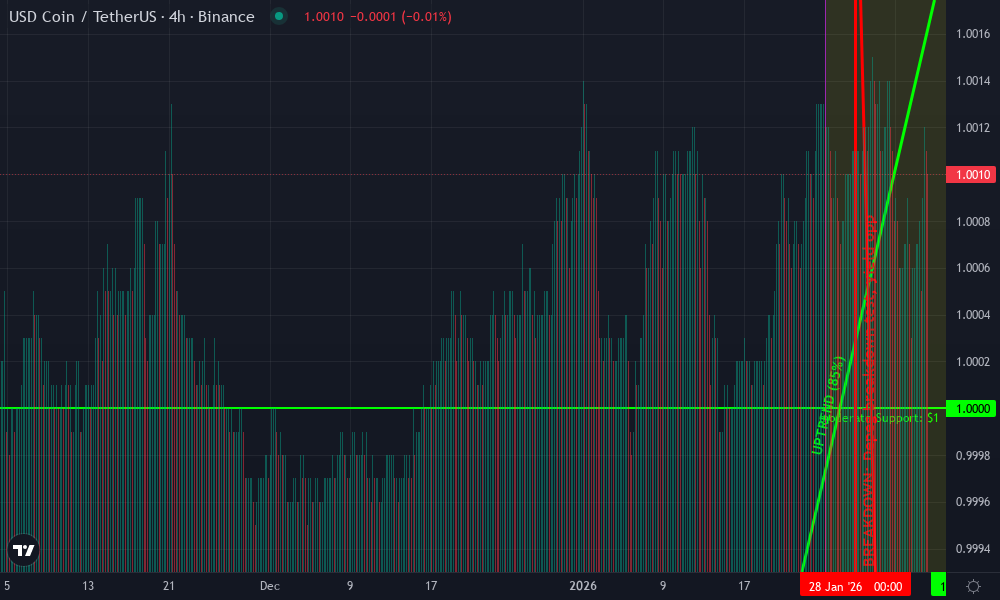 USD Coin Technical Chart by Megan White