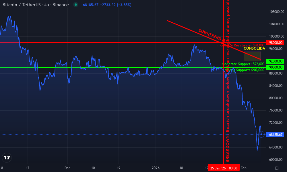Bitcoin Technical Chart by Michael Donovan
