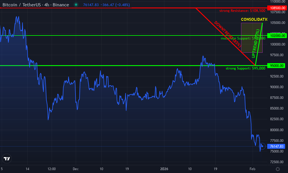Bitcoin Technical Chart by Michael Donovan
