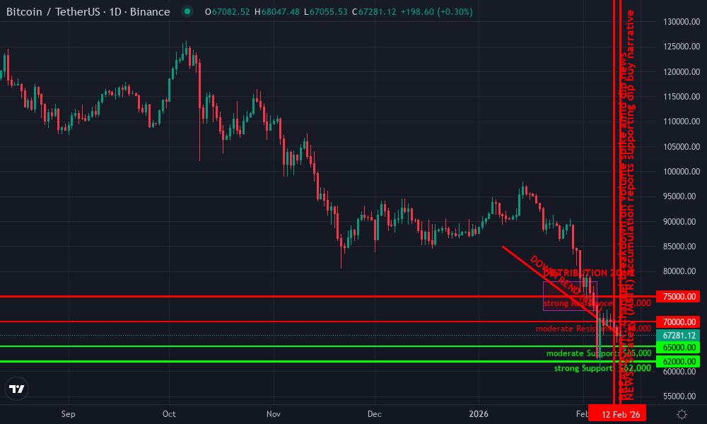 Bitcoin Technical Chart by Owen Sutherland