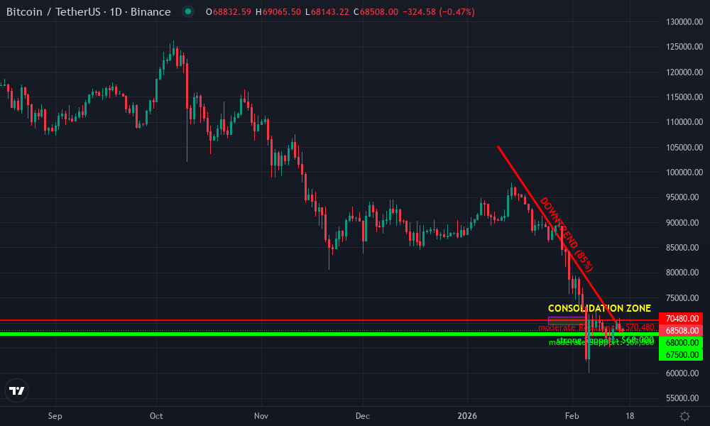 Bitcoin Technical Chart by Owen Sutherland