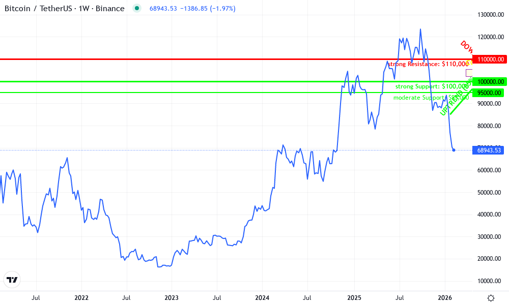Bitcoin Technical Chart by Robert Finley