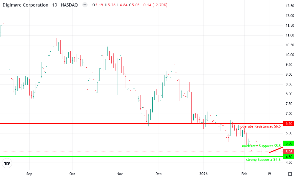 Digimarc Corporation Technical Chart by Sarah Davis