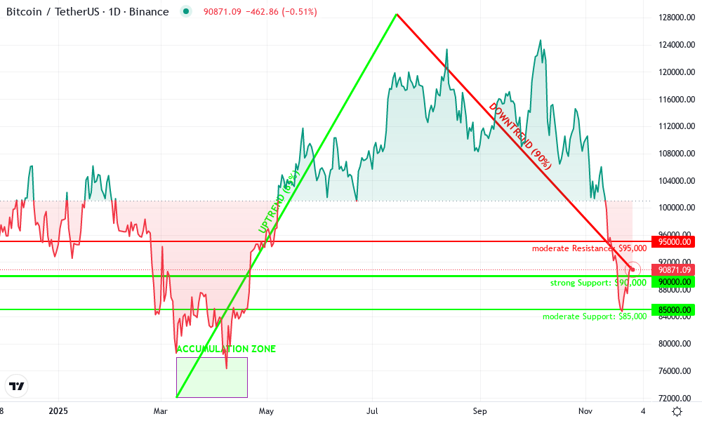 Bitcoin Technical Chart by Simon Holloway